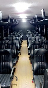 ETI Black Charter Bus Interior