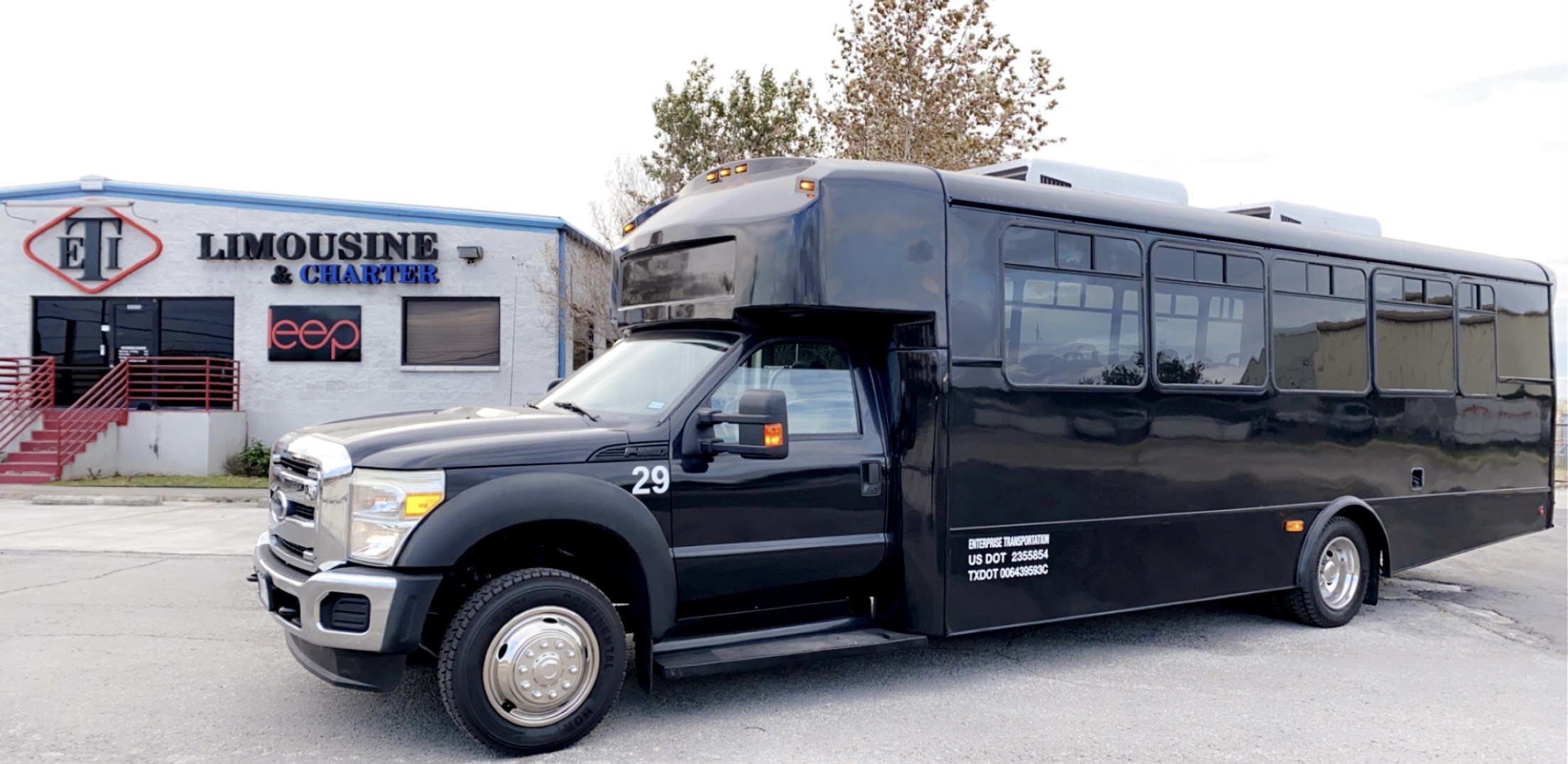 ETI Black Charter Bus