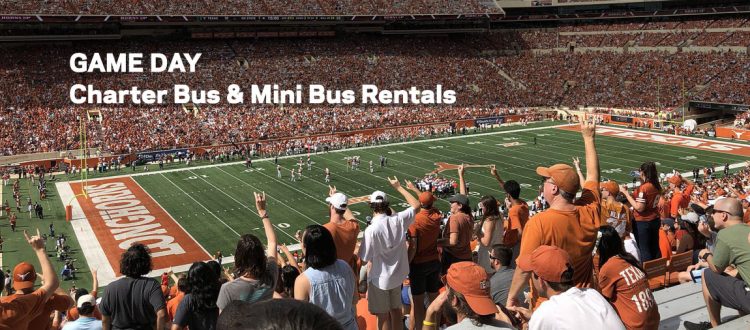 Texas gameday photo for charter bus rentals