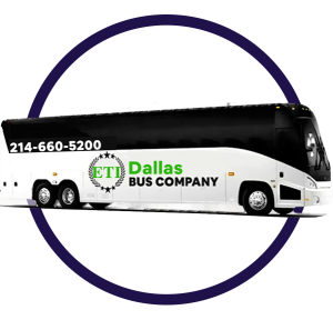 photo of charter bus in Dallas