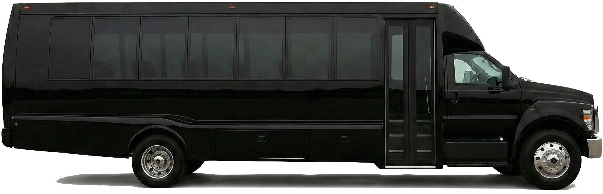 ETI Limo and Charter Party Bus Side Profile View